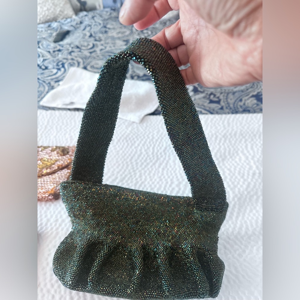Elegant Green Beaded Women's Bag